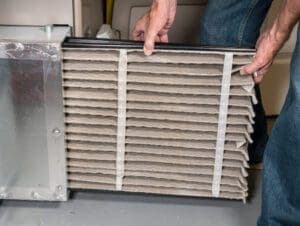 dirty furnace air filter