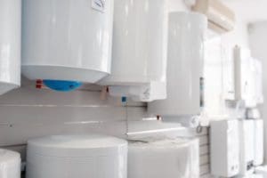 choice of multiple hot water boiler systems in a store