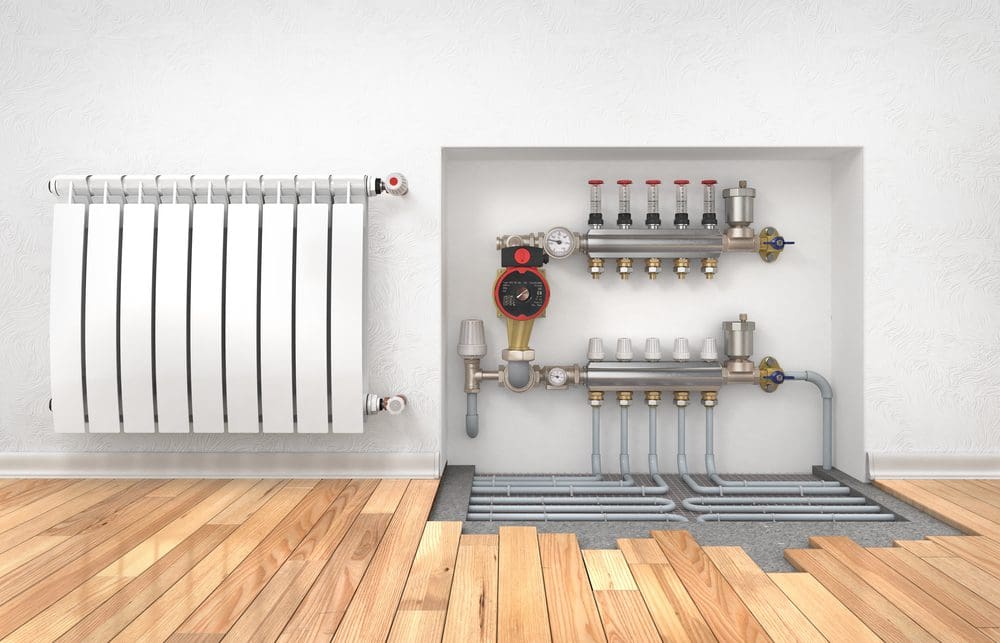 hydronic heating for heating floors