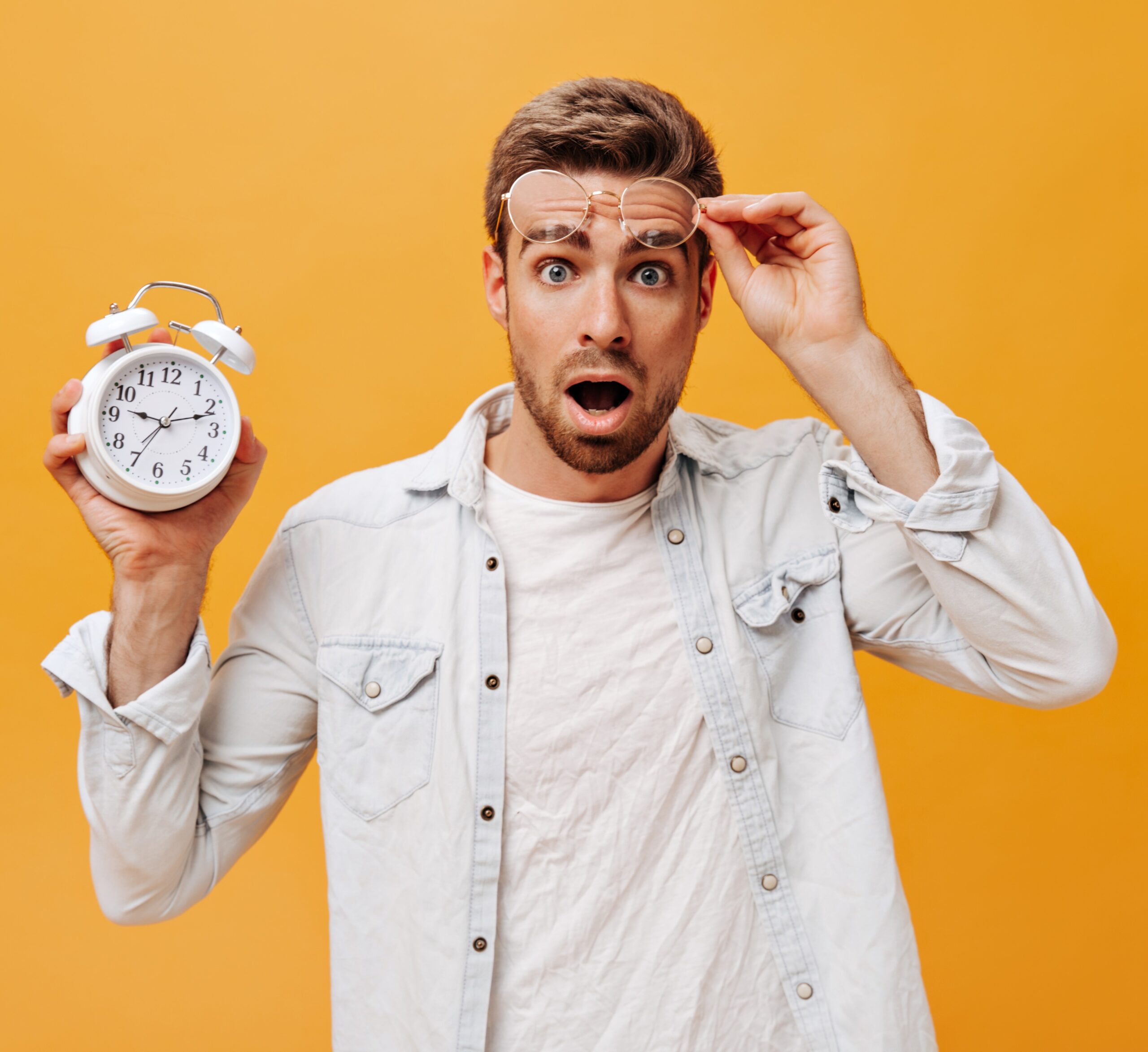guy worried about time
